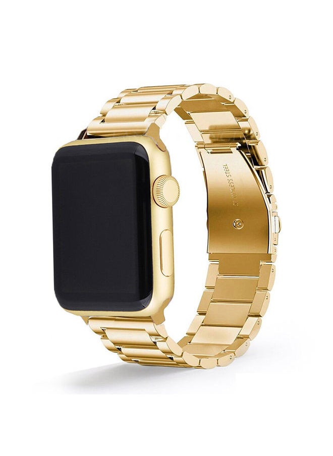 O Ozone Metal Straps For Apple Watch Series 10 | Ultra 2 | 8 Ultra | 9 | 8 | 7 | 6, 49/46/45/44/42mm, Solid Stainless Steel Replacement Wristband - Gold  - Image 1