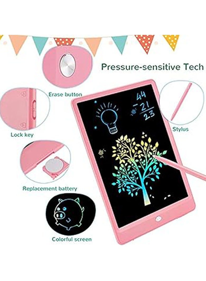 LCD Writing Tablet Doodle Board, 10 inch Colorful Drawing Tablet Writing Pad, Girls Gifts Toys for 3 4 5 6 7 Year Old Girls Boys  - Image 2
