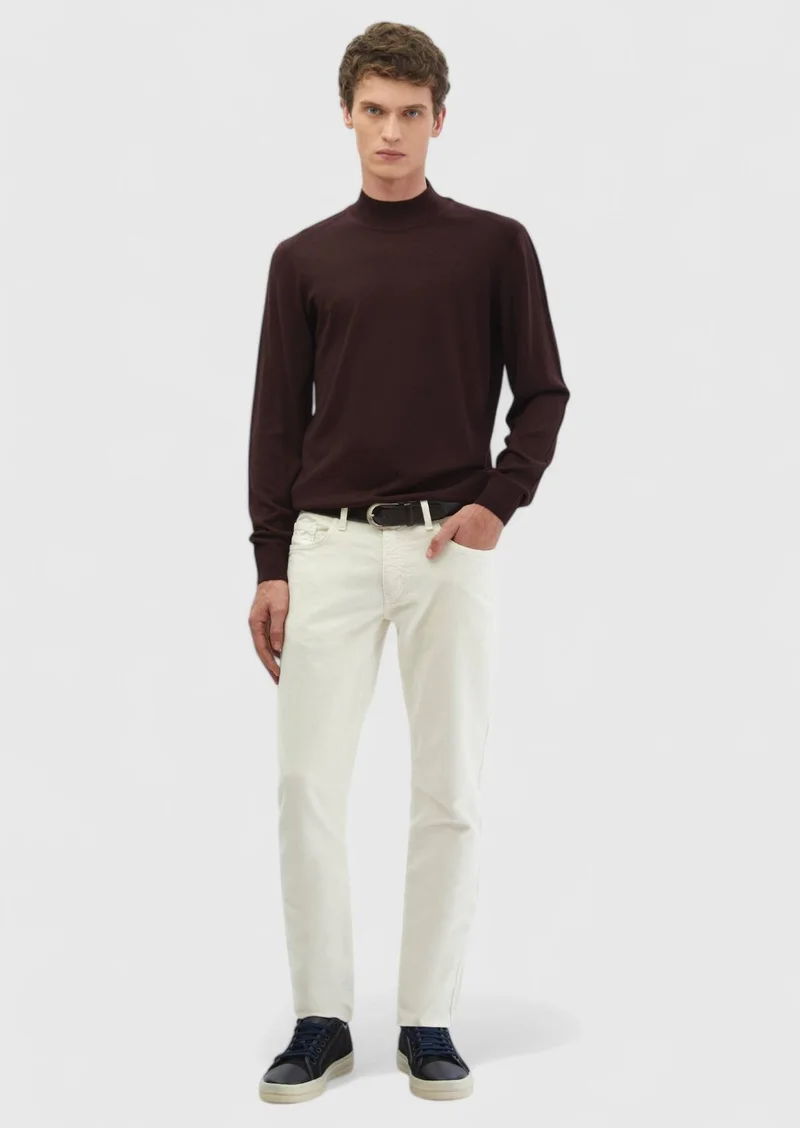 Ramsey Burgundy Knitwear Sweatshirt