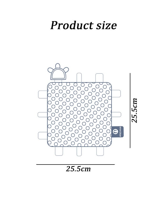 Vinnatsu Baby Bibs , Baby Comforter with Teether and Label Burp Cloths Baby Boy & Girl Cotton Burping Cloths for Babies, Soft & Plush Newborn Spit Up Rags, Infant Towels for Milk Spit Up,White - Image 3