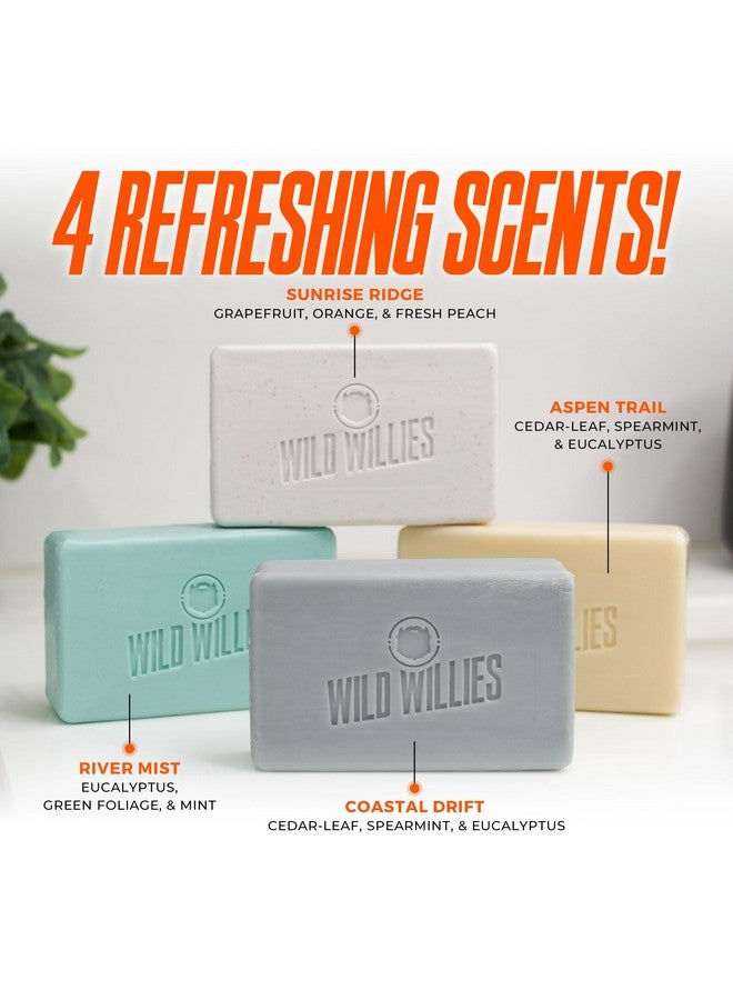 Wild Willies Moisturizing Mens Bar Soap - Bath Soaps with Shea Butter for Odor Protection - Natural Body Bar for Men - Variety Pack, 4 Pack - Image 3