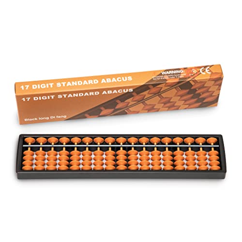 Black long Di fang Digital Standard Abacus-25.4 cm-Professional 17-Column Soroban Calculator (Functional and Educational Tool) - Image 1