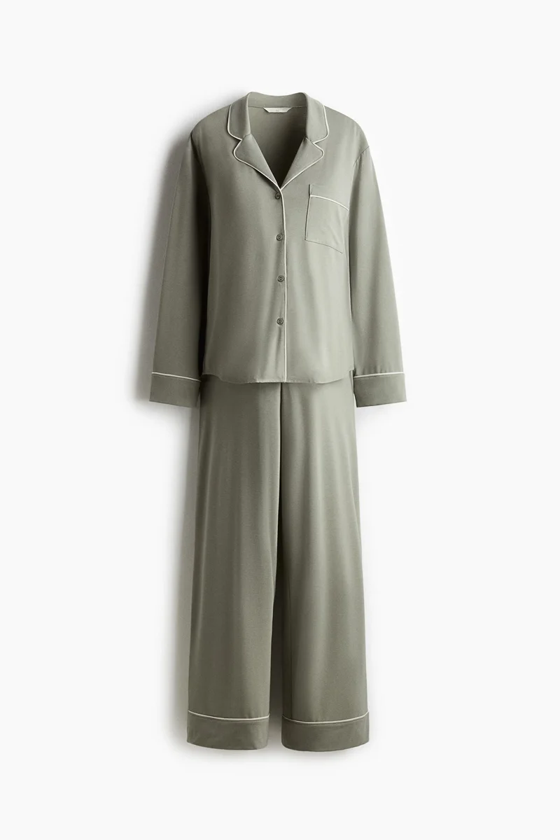 H&M MAMA Piping-detail pyjamas