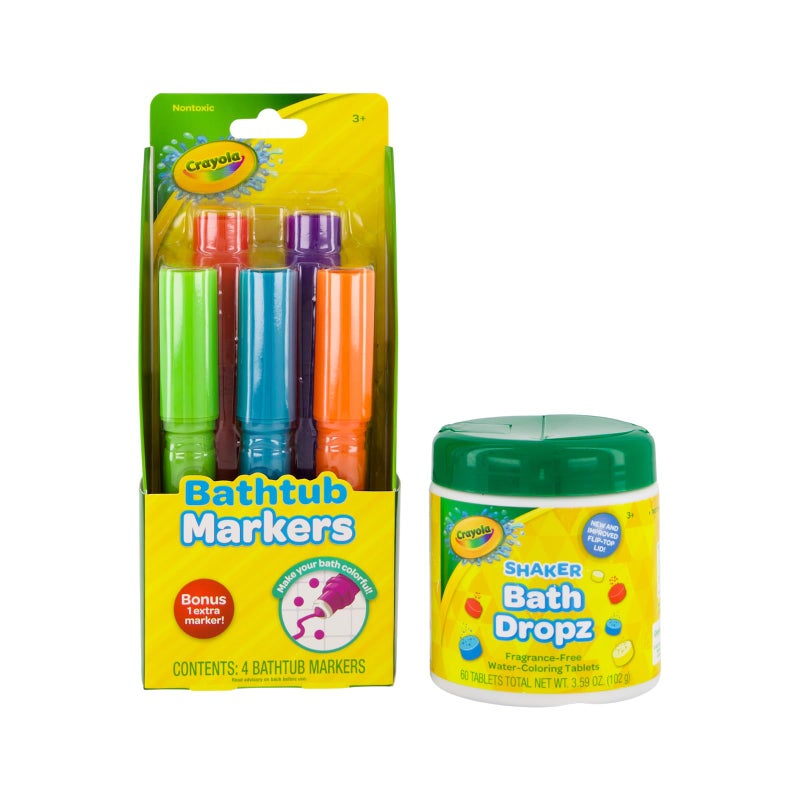 Crayola Bathtub Markers and Crayola Color Bath Drops, 60 tablets - Bring Creative Fun to Bath Time - Non-toxic - Image 2