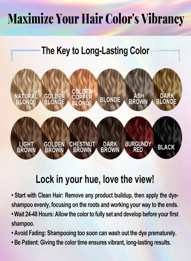 Joyful Young Hair Dye Shampoo 3-in-1, Ash Brown Semi-Permanent Gray Hair Coverage, Color Depositing Shampoo for Women & Men, Vegan, Ammonia-Free - Image 5