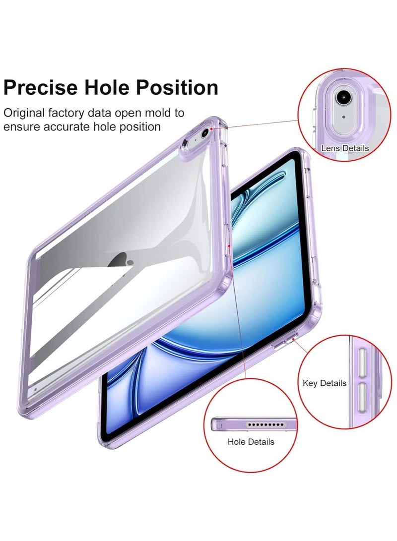 general iPad Air 11" M2 2024/iPad Air 5th/4th 10.9" Case TPU Flexible Frame Thin Light Anti-Scratch Shockproof Clear Hard Acrylic Back Cover for iPad Air 11 2024 - Image 5