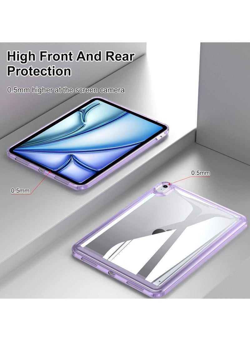 general iPad Air 11" M2 2024/iPad Air 5th/4th 10.9" Case TPU Flexible Frame Thin Light Anti-Scratch Shockproof Clear Hard Acrylic Back Cover for iPad Air 11 2024 - Image 2