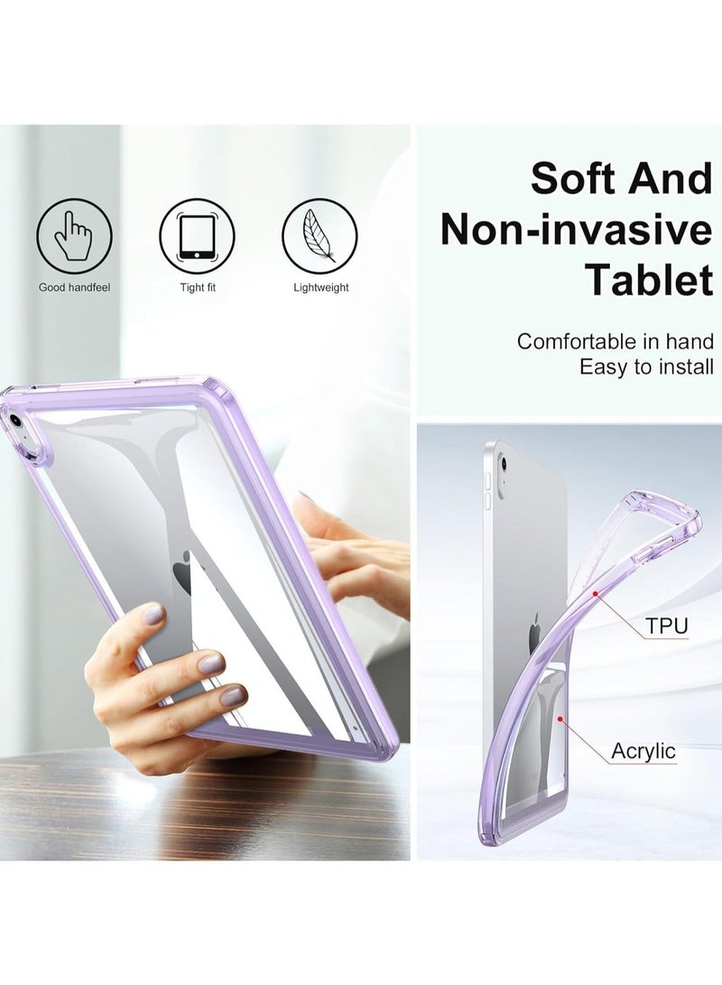 general iPad Air 11" M2 2024/iPad Air 5th/4th 10.9" Case TPU Flexible Frame Thin Light Anti-Scratch Shockproof Clear Hard Acrylic Back Cover for iPad Air 11 2024 - Image 3