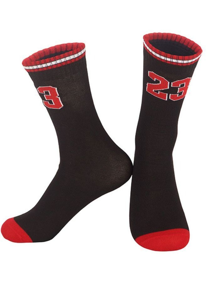 Mei Stylish Kids Breathable Printed Cotton One Pair Sports Socks 