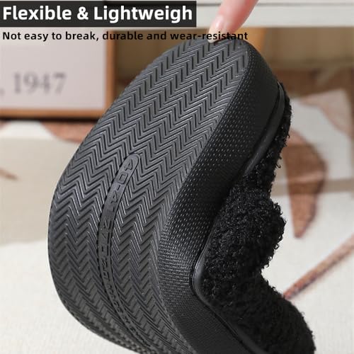 V OPXIN Halloween Slippers for Women Men Pumpkin Spooky Ghost Slippers Cozy Plush Warm Slip-on House Slippers Shoes for Indoor Outdoor Halloween Gifts - Image 5