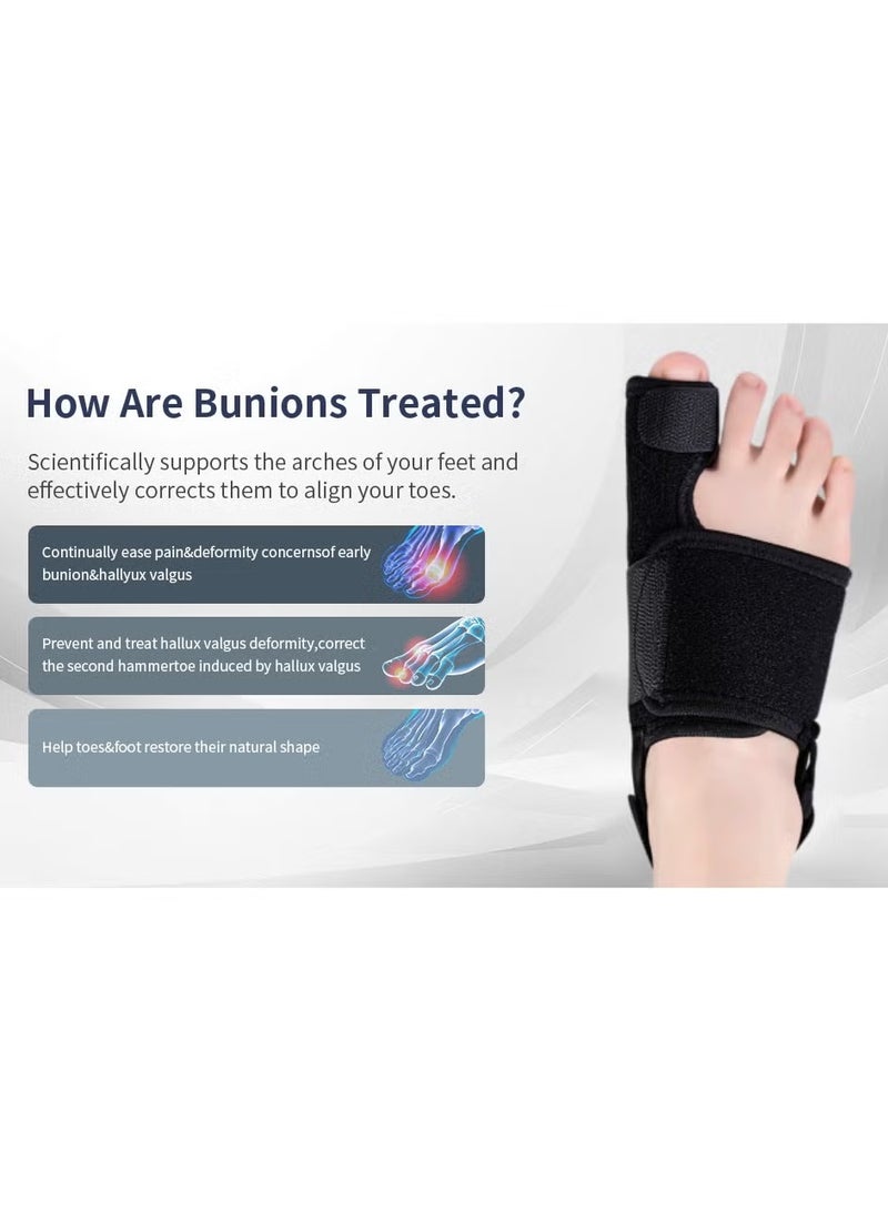 JUE-FISH Bunion Corrector Splint Orthopedic Big Toe Straightener Non-Surgical Hallux Valgus Correction Hammer Toe Straightener Corrector for Pain Relief Fits Men and Women - Image 3