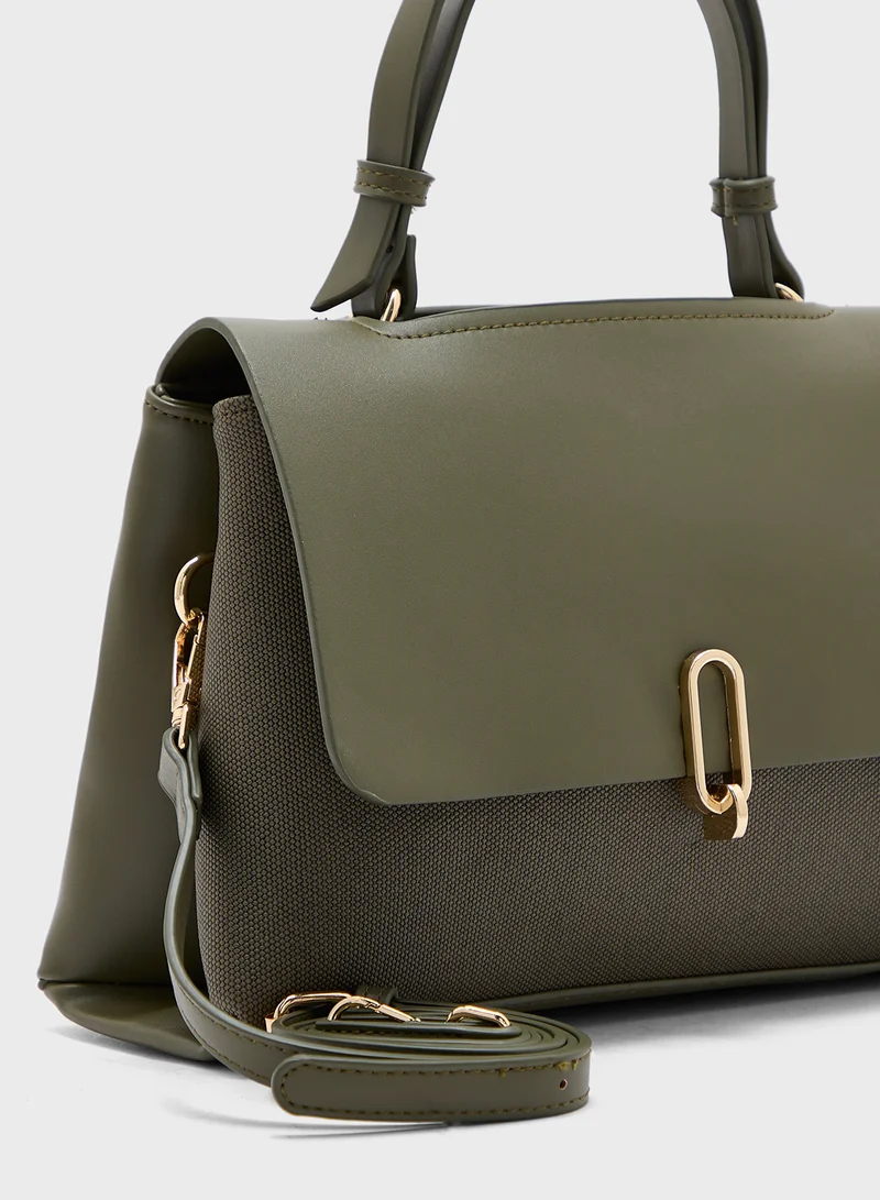 ELLA Metal Trim Detail Satchel Bag