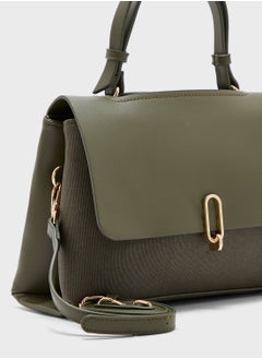 ELLA Metal Trim Detail Satchel Bag  - Image 4