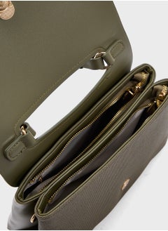 ELLA Metal Trim Detail Satchel Bag  - Image 5
