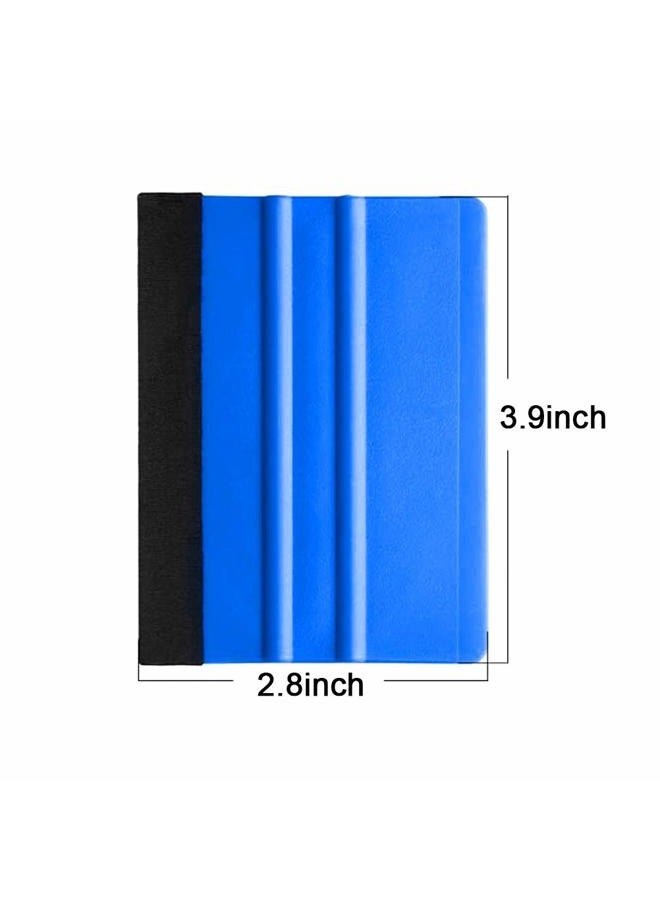 Vankcp 12 Pcs Car Felt Edge Squeegee Kits 4 Inch Squeegee Vinyl Scraper Tool Plastic Car Washing Windshield Squeegees for Window Tint,Car Vinyl Wrap,Decal Sticker Installation, Wallpaper Red Vankcp-10 - Image 4