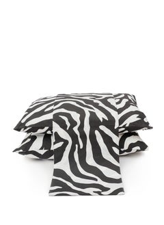 Home of linens Duvet Cover Set - 3 Pieces for Single Bed - 1  Duvet Cover (185cm*235cm) + 2 Pillow Cases (50cm*70cm) - 100% Egyptian Cotton -Zebra  - Image 1