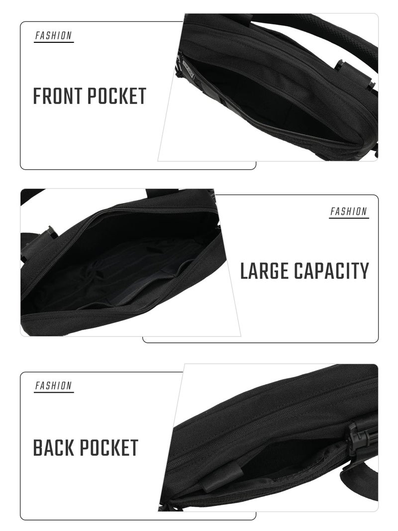 TACTICAL_GEEK Cache L3C EDC Sling Bag Chest, Lightweight Shoulder Daypack, Travel Hiking Concealed Carry, Crossbody Bag, Tactical Backpack, Hiking Ambidextrous Strap (1000D-Black) - Image 5