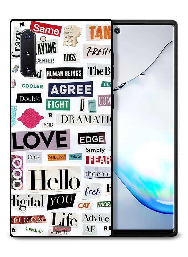 Tolwak Samsung Galaxy Note 10 Protective Case Cover Short Quotes Stickers - Image 1