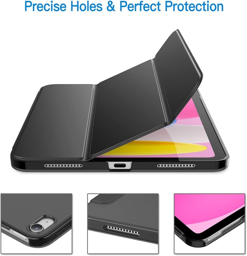 MOCA Case for iPad (A16) 11th Generation 11 Inch 2025 10th Generation 2022 iPad 10.9 Inch Slim Stand Hard Shell Back Protective Smart Cover for 10.9” iPad 10th 2022 Release A2696 A2757 A2777 (Black) - Image 3