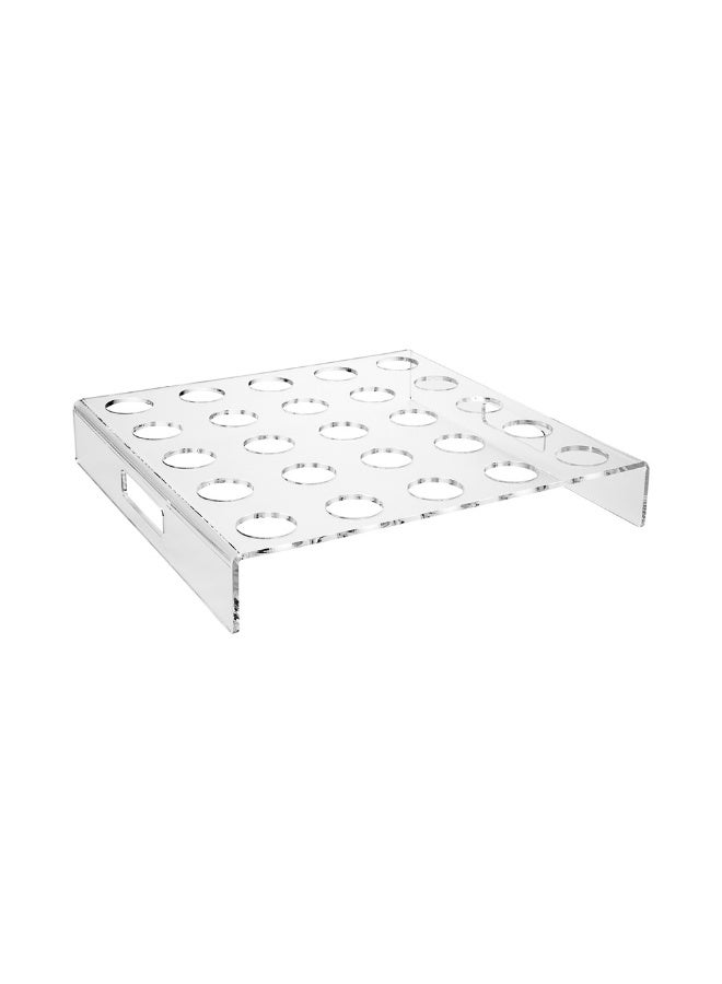 Restaurantware Clear Tek 11.8 x 11.8 x 2 Inch Stand For Clear Plastic Bowls, 1 Square Stand For Plastic Cups - Cups Sold Separately, For Special Events, Clear Acrylic Stand For Plastic Salad Bowls - Image 1