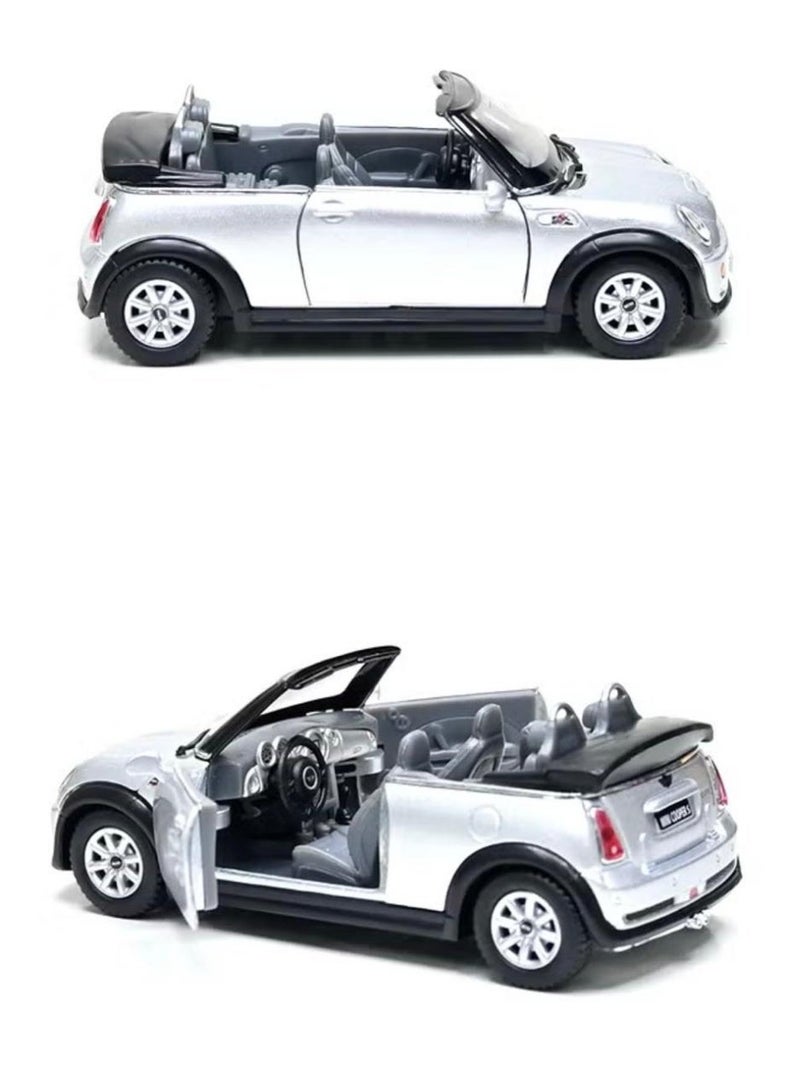 كين سمارت سيارة ميني كوبر إس كابريوليه مصبوبة بمقياس 1:36 - آلية سحب للخلف مع أبواب قابلة للفتح - Image 2
