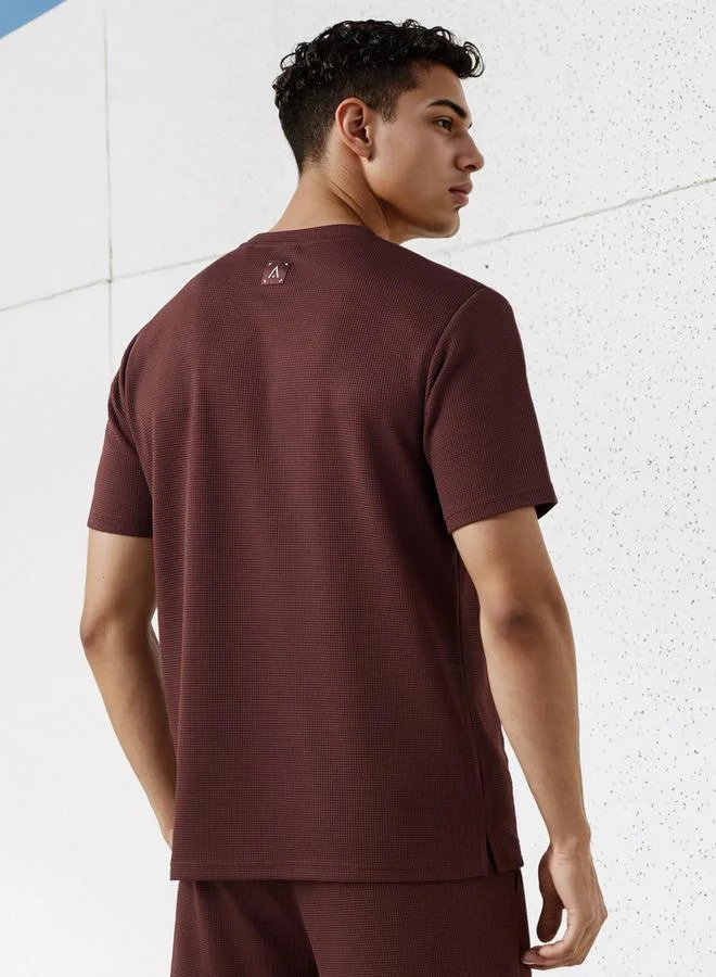 Splash Active  Waffle Textured T-shirt for Men | Best Price UAE