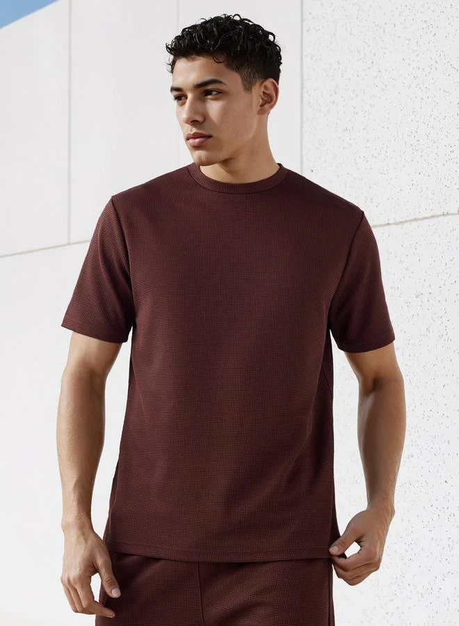ADOT by Splash Waffle Textured T-shirt