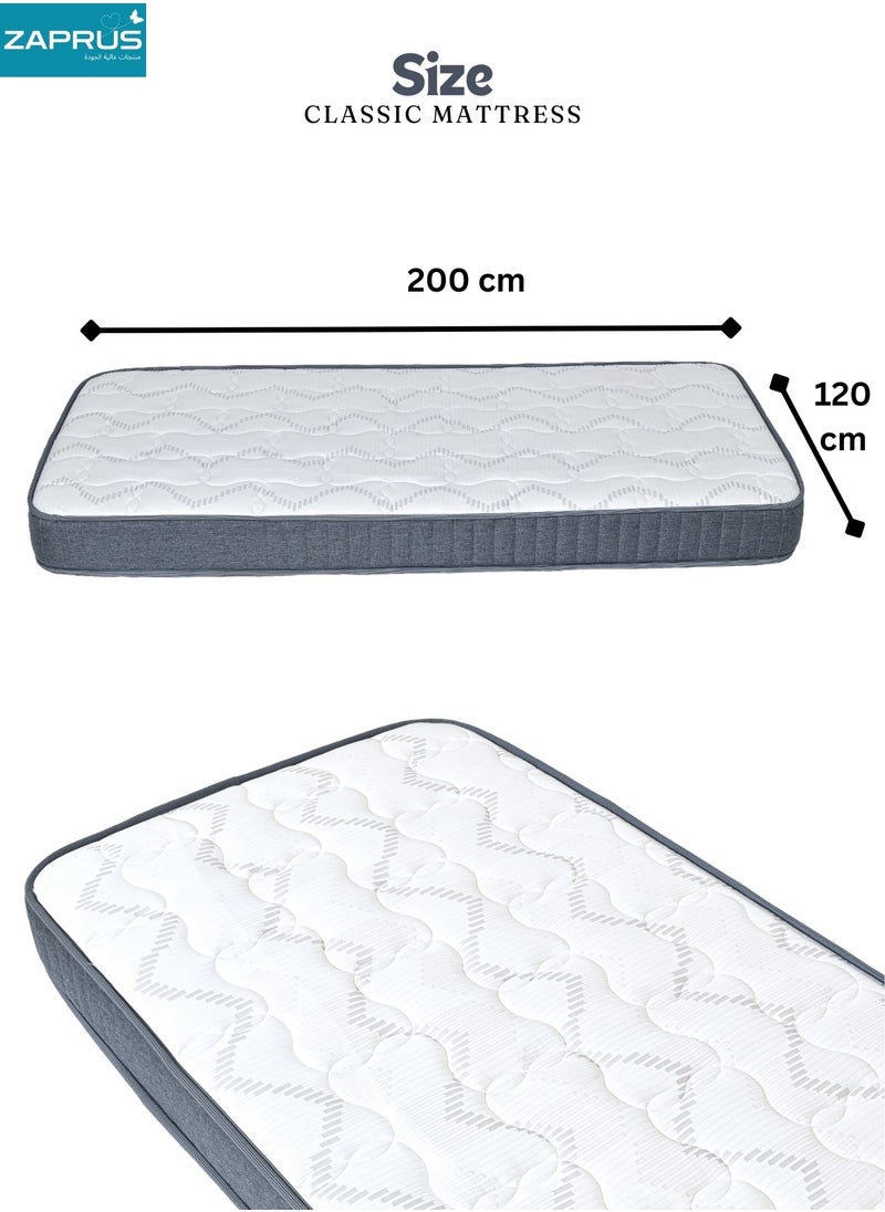 Zaprus Premium Mattress (200x120) - Breathable, High-Density Foam, Hypoallergenic, Non-Removable Cotton Cover - Promotes Restful Sleep for Adults & Children  - Image 4