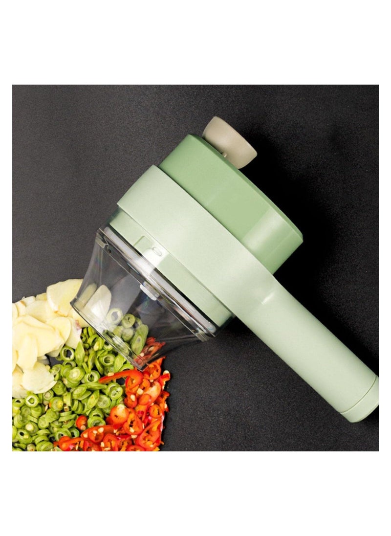 4 In 1 Handheld Electric Food Chopper Wireless Vegetable Cutter Set Vegetable Chopper And Meat With Usb Powered For Kitchen Cooking-1 Pack - Image 2