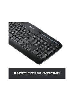 Logitech MK330 Wireless Keyboard and Mouse Combo for Windows, 2.4 GHz Wireless with Unifying USB-Receiver, Portable Mouse, Multimedia Keys, Long Battery Life, PC/Laptop English/Arabic Layout -Black - pzsku/ZFBB587E52E2363B4C6A7Z/45/_/1737961870/b54c8ea0-c527-4755-ab40-27668241f306