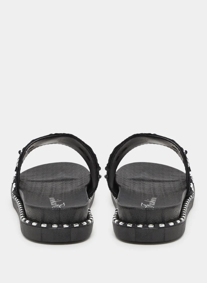 Styli Styli Embellished Sequins Flat Sandals