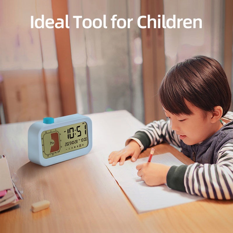 Visual Timer: Pink 4-In-One Dual Display - Clear LCD Screen Silent Operation Visual Timer For Kids For Home Study Daily Scheduling - Image 3