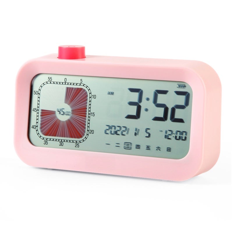 Visual Timer: Pink 4-In-One Dual Display - Clear LCD Screen Silent Operation Visual Timer For Kids For Home Study Daily Scheduling - Image 1