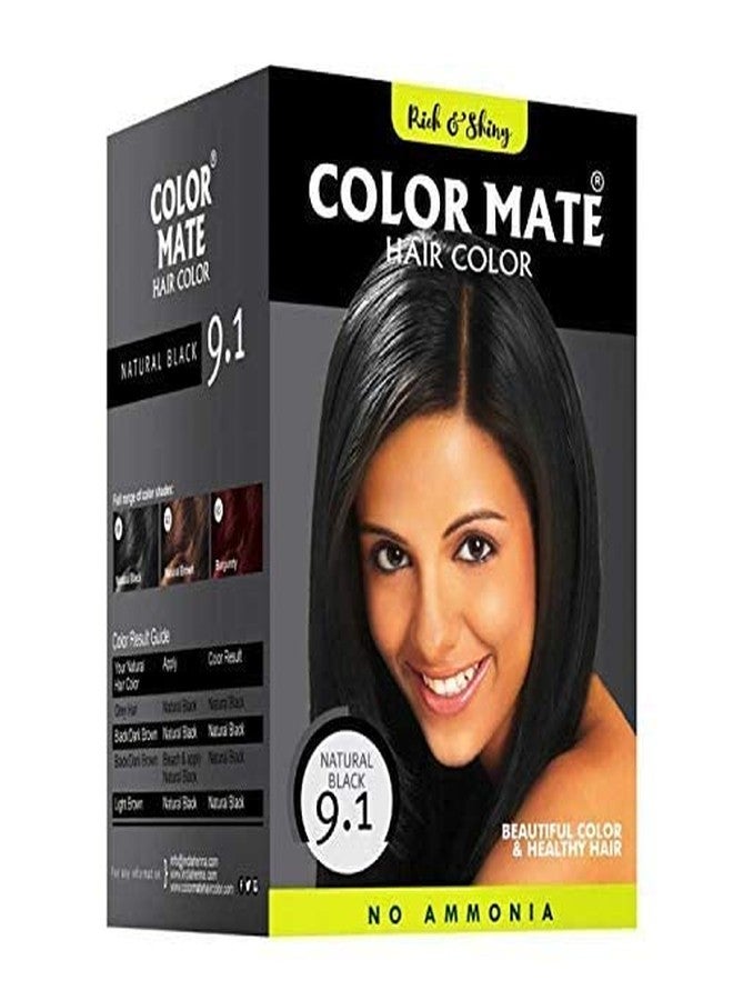 COLOR MATE No Ammonia Hair Black Color 200G (9.1) - Image 2