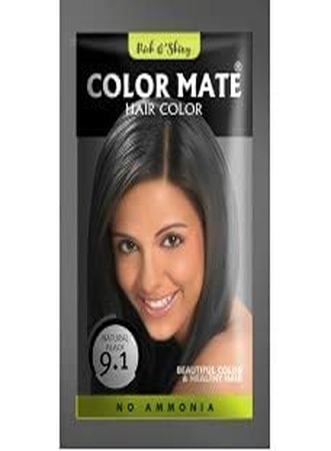 COLOR MATE No Ammonia Hair Black Color 200G (9.1) - Image 3