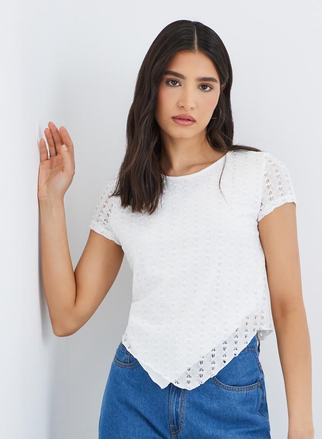 Take Two Asymmetric Hem Knit Top - Image 1