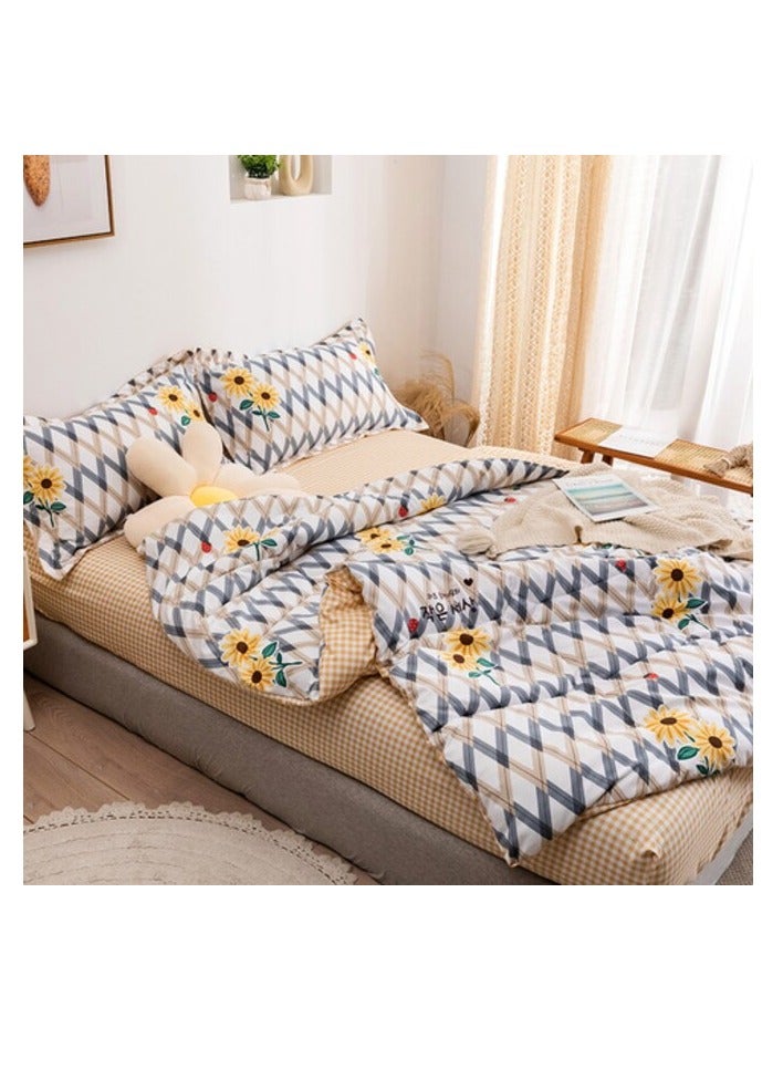 بروماس طقم لحاف مقاس كوين مكون من 4 قطع من الألياف الدقيقة مقاس 210 × 230 سم رمادي أثينا - Image 3