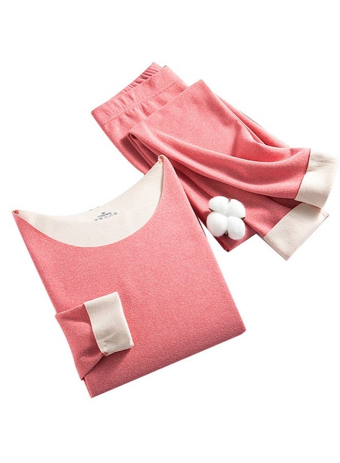 طقم بيجامات نسائي مكون من قطعتين بأكمام طويلة ورقبة دائرية وكنزة وبنطلون - Image 2