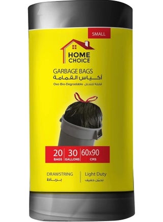 33 Gallons, Pack of 60-Pieces, Size 60*90 cm (20 Trash Bags X 3 Rolls), Bio-degradable Garbage Bags Rolls, Bin Liners - view 3