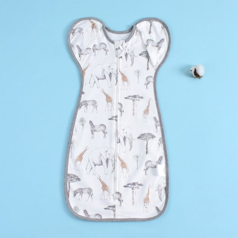 Baby Sleeping Bag Baby Swaddling Towel Newborn Baby Wrap Anti-Scare Stretch Sleeve Towel Baby Surrender Style B- 095 Grassland Dreams