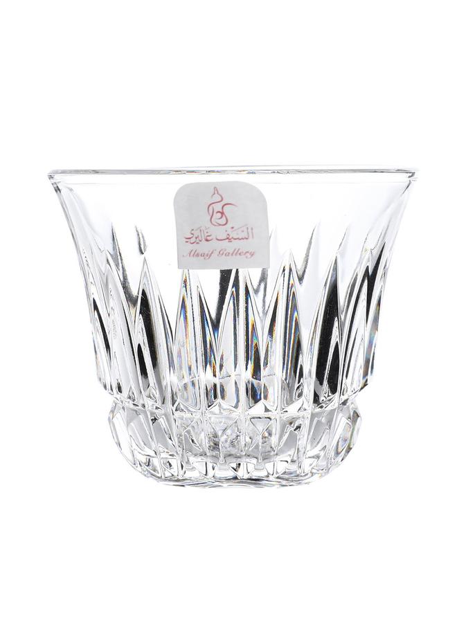 السيف  طقم تقديم أكواب وصحون كريستال بيالات مكون من 18 قطعة شفاف - Image 2