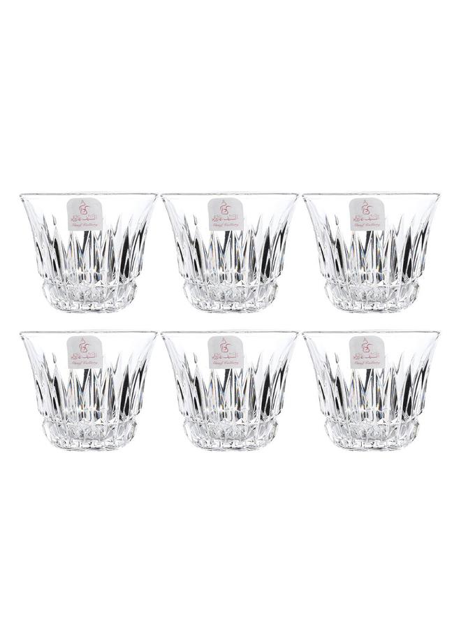 السيف  طقم تقديم أكواب وصحون كريستال بيالات مكون من 18 قطعة شفاف - Image 3