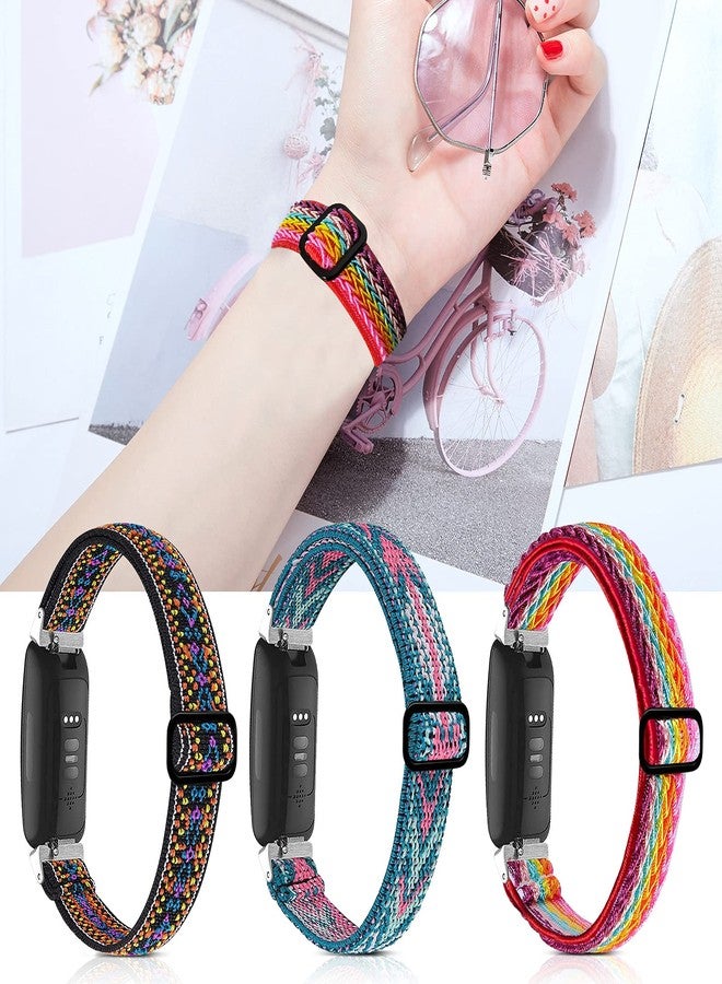 BNBIDEN Elastic Bands Compatible with Fitbit Inspire 2 / Inspire HR/Inspire, Soft Adjustable Stretchy Nylon Solo Loop Strap Wristbands Accessories Replacement Band for Fitbit Inspire Women Men - Image 5