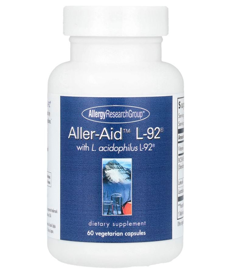 Allergy Research Group Aller-Aid™ L-92® with L. Acidophilus L-92® 60 Vegetarian Capsules