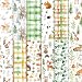 BHNACIER 24 Sheets Woodland Animal Scrapbook Paper 12x12 Forest Animals Pattern Paper Watercolor Forest Jungle Animal Scrapbook Papers DoubleSided Decorative Craft Papers With Plum Deer Squirrel Hedgehog - Image 2