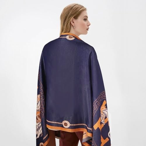 EXTREE Scarfs for Women Pashmina Silky Shawl Wrap for Evening Dressing Blanket Open Front Poncho Cape - Image 4