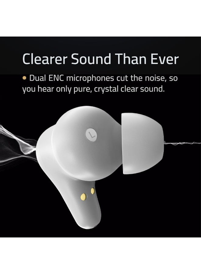 TCH Wireless Earbuds Boom Trap L30 White Noise Clear Voice Earphone & Hifi Sound Smart Touch & 6 Hours Playtime 30H Standby Time, 480mAh Water-Resistant IPX4 Earbud With Bluetooth 5.3 Earphones IOS+Android - Image 5