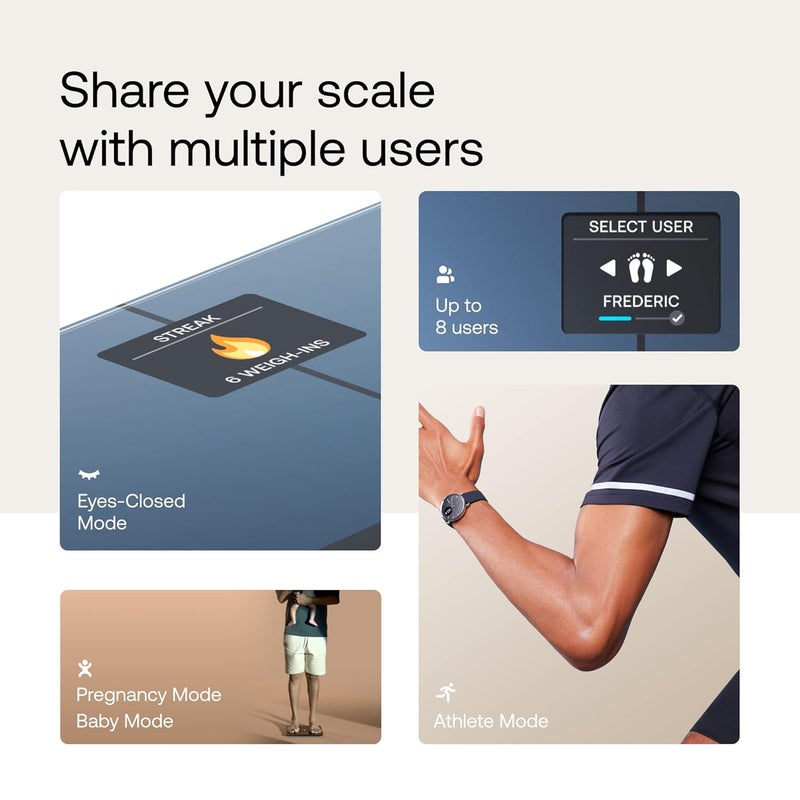 WITHINGS Body Smart Wi-Fi Digital Personal Scales/Body Fat Scales for Extended Body Composition Including Muscle Mass, Water Content, Bone Density - Image 5