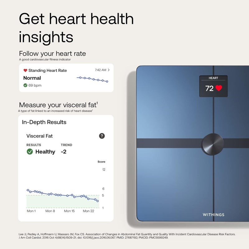 WITHINGS Body Smart Wi-Fi Digital Personal Scales/Body Fat Scales for Extended Body Composition Including Muscle Mass, Water Content, Bone Density - Image 3