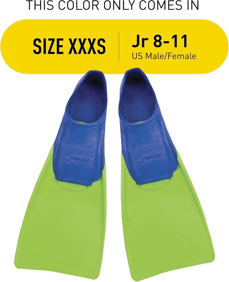 FINIS Long Floating Fins , Blue/Lime Green, XXXS (Jr. 8-11) (1.05.037.01) - Image 2